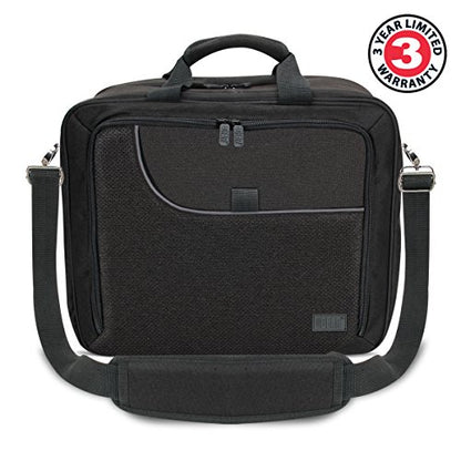 USA Gear Board Game Bag Fits Catan, Cards Against Humanity, Monopoly, Battleship, Sequence, Ticket to Ride & more - Board Game Storage Bag with Customizable Interior, Padded Shoulder Strap (Black) - color: Black