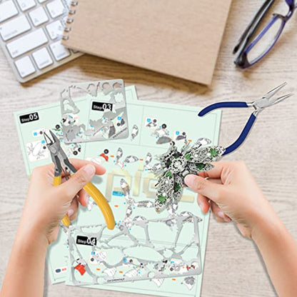 Piececool Metal 3D Puzzles for Adults, Cicada 3D Model Building Kits Insect Themed Animal Fashion Brooch Assembling DIY Crafts Creative Gifts - color: Cicada