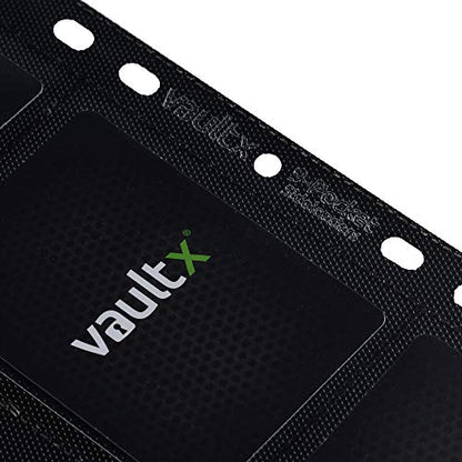Vault X 9 Pocket Side Loading Pages (50 Pack) 900 Cards for 3 Ring Binder | Fits any 3-ring binder. 50 double-sided side-loading 9-pocket pages hold 900 cards. Acid-free, crystal-clear, no-tear.