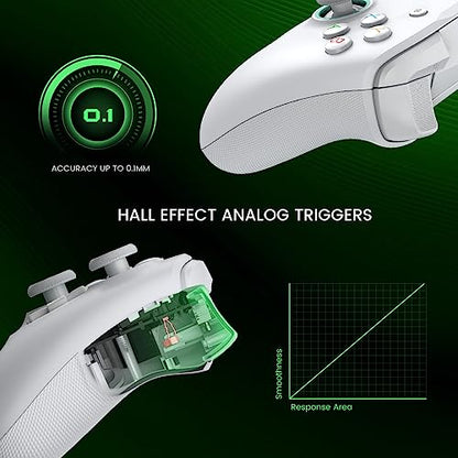 GameSir Wired Controller, G7 SE Gaming Gamepad for Xbox One, Xbox Series X|S & Windows with Hall Effect Joysticks/Hall Trigger - color: White