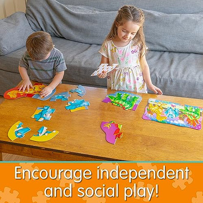 The Learning Journey: My First Puzzle Sets 4-In-A-Box Dinosaur – Dinosaur Puzzle Sets - Educational Toddler Toys & Activities for Children Ages 2-5 - style: Dino