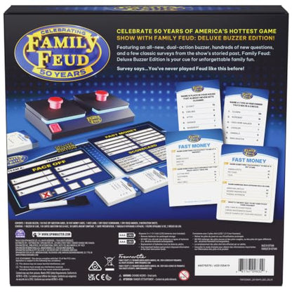Spin Master Games Family Feud: Deluxe Buzzer Edition Board Game | Survey Says Fun, Guess The Most Popular Answers, Features Buzzer with Lights & Sounds, For 3 or More Players, Ages 8 & Up