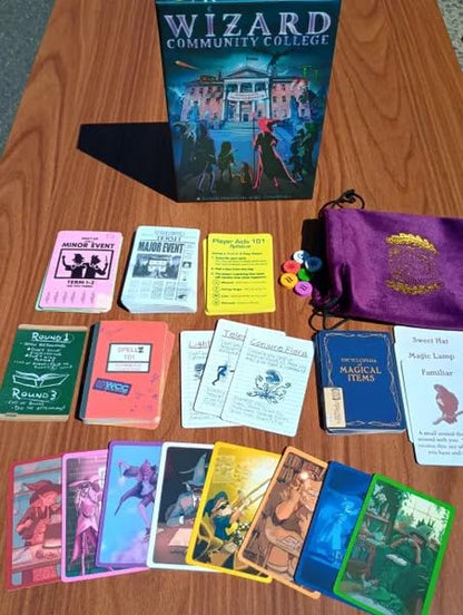 Wizard Community College – Fast & Funny Spell-Casting Card Game for 3–8 Players | Cooperative Storytelling Party Game with Role-Playing Elements | Quick 2-Minute Setup | 20–120 Minute Gameplay