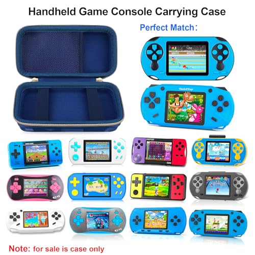 Elonbo Carrying Case for TEBIYOU/ WELLST·G/ TaddToy/ Beijue/ FAMILY POCKET/ CCTU/ X-JOYKIDS/ GREENCREEK/ Beico/ KAVOYI/ GuaiyeyeAP Handheld Game Console, Portable Electronic Gaming Player Bag, Blue - color: Blue