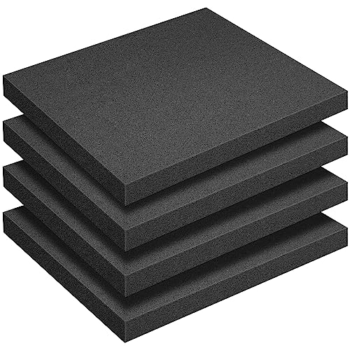 4 Pcs Polyurethane Foam Sheet- 16 x 12 x 1.5 Inch Cuttable Foam Inserts for Cases- Packing Foam Pads for Toolbox Camera Storage and Crafts - color: 16x12x1.5Inch - 4Pcs