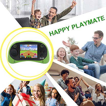 Kids Handheld Portable Video Game Player with 200 Games - 16 Bit 2.5 Inch Screen Mini Retro Electronic Machine for Boys Girls - style: Green