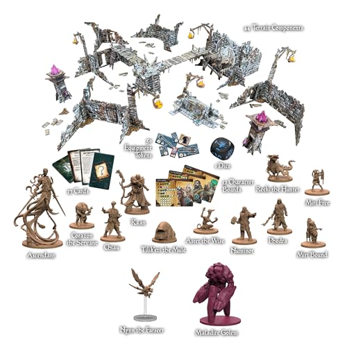 Maladum The Forbidden Creed Expansion - Fantasy Dungeon Crawler Game Immersive Terrain Solo, Co-op and Adversarial Play