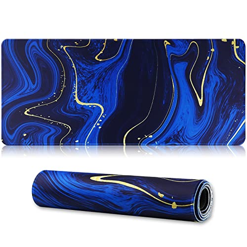 Large Gaming Mouse Pad with Stitched Edges,[35.4x15.7In] Extended Mouse Pad with Non-Slip Natural Rubber Base for Gamer/Desktop/Office/Home-90x40 Quicksand03 - color: 90x40 Quicksand03