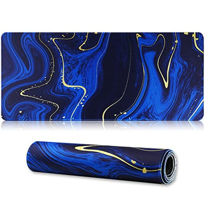 Large Gaming Mouse Pad with Stitched Edges,[35.4x15.7In] Extended Mouse Pad with Non-Slip Natural Rubber Base for Gamer/Desktop/Office/Home-90x40 Quicksand03 - color: 90x40 Quicksand03