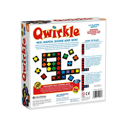 Mindware | Qwirkle UK Edition | Board Game | Ages 6+ | 2-4 Players | 45 Minutes Playing Time - style: Qwirkle UK Edition