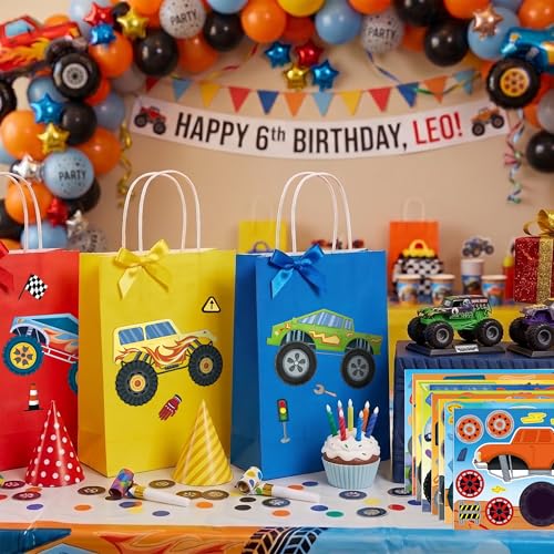 45 Sheets Monster Truck Stickers for Kids Toddlers, Make Your Own Monster Truck Stickers Birthday Party Favors Activities Goodie Bag Filler Crafts for Kids Classroom - style: Monster Truck 45 Sheets