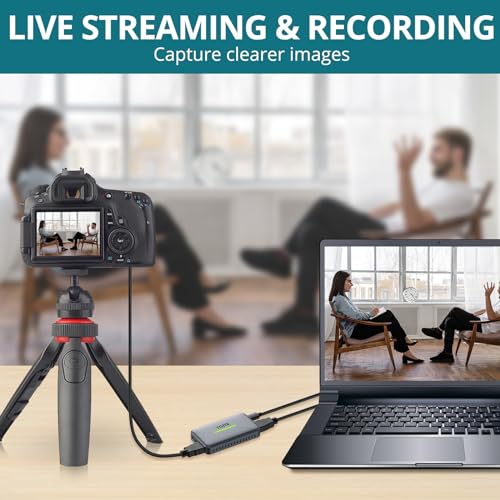 4K HDMI Capture Card, USB 3.0 Game Video Recorder with RGB Indicator | Capture up to 4K30, 1440p60 or 1080p120 with 4K60 loop-out, low latency, mic/line input and plug-and-play setup.