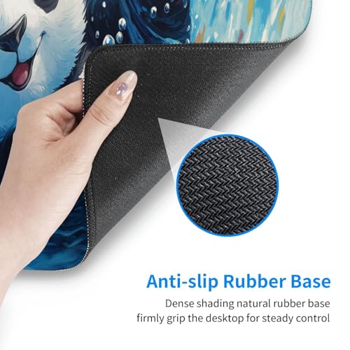 Cute Panda Mouse Pad XL Large Mousepad Non Slip Rubber Base Desk Mat for Laptop Computer Gaming 31.5" X 12" - color: Cute Panda