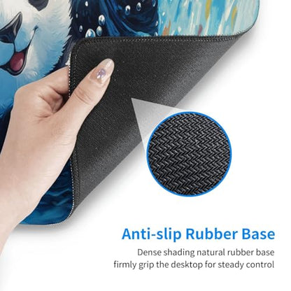 Cute Panda Mouse Pad XL Large Mousepad Non Slip Rubber Base Desk Mat for Laptop Computer Gaming 31.5" X 12" - color: Cute Panda