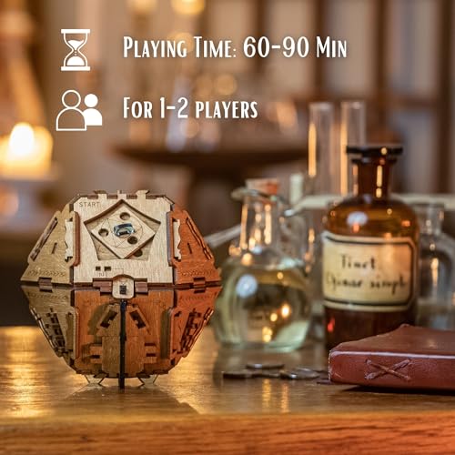 Puzzle Potato Philosopher's Stone Puzzle Box - Escape Room Game-3D Wooden Puzzles for Adults- Escape Room Game - Money Puzzle Box for Cash Gift (Crystal Blue) - color: Philosopher's Stone(crystal Blue)