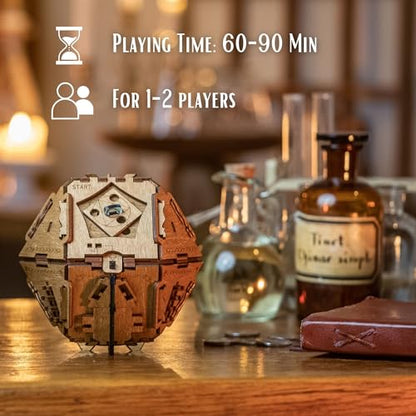 Puzzle Potato Philosopher's Stone Puzzle Box - Escape Room Game-3D Wooden Puzzles for Adults- Escape Room Game - Money Puzzle Box for Cash Gift (Crystal Blue) - color: Philosopher's Stone(crystal Blue)