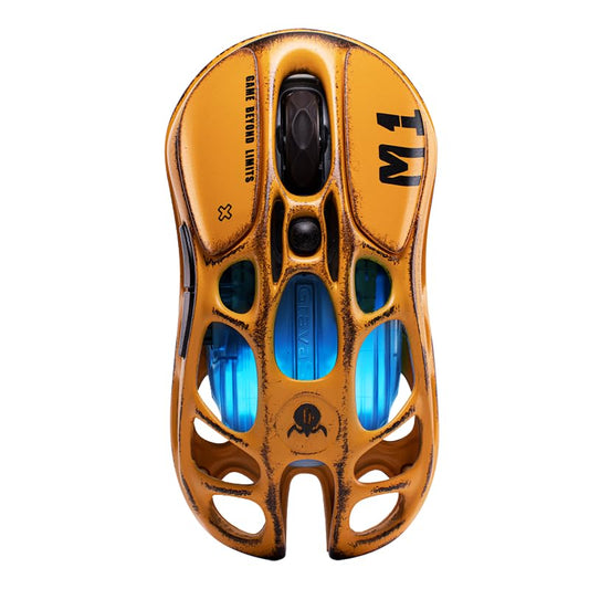 GravaStar Mercury M1 Pro Gaming Mouse, Lightweight Magnesium Alloy, 26,000 DPI, PAW3395DM Sensor, 5 Programmable Buttons, Support Wired/2.4GHz/BT, Up to 200 Hours Battery Life (Battle-Yellow) - color: Battle-Yellow