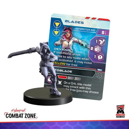 Monster Fight Club Cyberpunk Red Combat Zone Miniatures Expansion: Generation Red Starter Gang - style: Gen Red