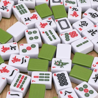 Mahjong Set, 146pcs Chinese Mahjong Tile Set Quality Mahjong Tiles | 1.4" Large Tile with Exquisite Storage Box Easy to Carry, Instruction Included Mah Jongg Sets for Family & Friends Gatherings - size: Home