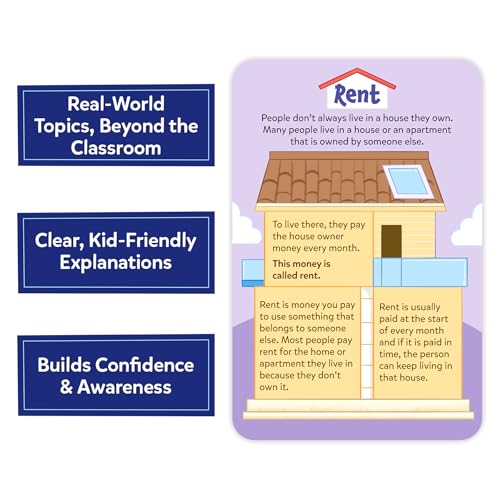 Skillmatics Flashcards for Kids – Learn About Real Things | 70 Cards, Money, Taxes & Practical Life Skills Schools Don't Teach, For Homeschool & Middle School, Gift for Tweens Ages 7–14