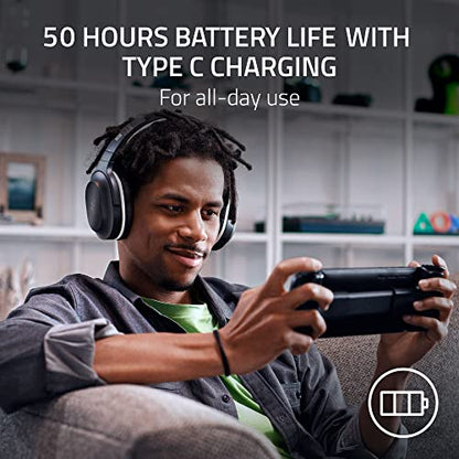 Razer Barracuda X Wireless Gaming & Mobile Headset (PC, PlayStation, Switch, Android, iOS): 2.4GHz Wireless + Bluetooth - Lightweight - 40mm Drivers - Detachable Mic - 50 Hr Battery - Roblox Edition - color: Roblox, size: Standard, style: Barracuda X