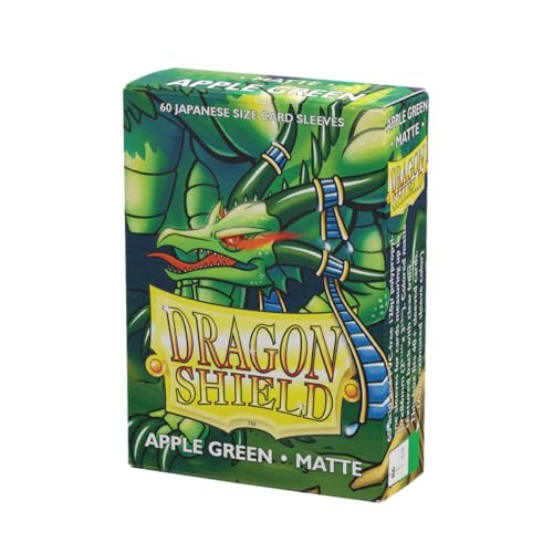 Dragon Shield | Japanese Size Card Matte Sleeves | 60 CT - Smooth & Tough Premium TCG Sleeves - Compatible with Yu-Gi-Oh, Naruto, Cardfight & Vanguard | Apple Green - color: Apple Green Matte