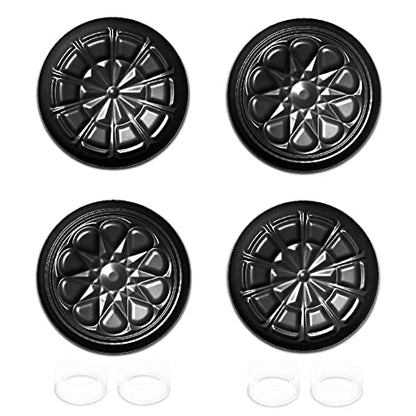 PERFECTSIGHT Thumb Grip Caps for Switch 2 2025/ Steam Deck PS5/PS4/Xbox One/360/NS Pro Controller, Anti-Slip Thumbsticks Joystick Caps Analog Stick Button Cover with Joystick Protectors, Geometry - color: Black Geometry
