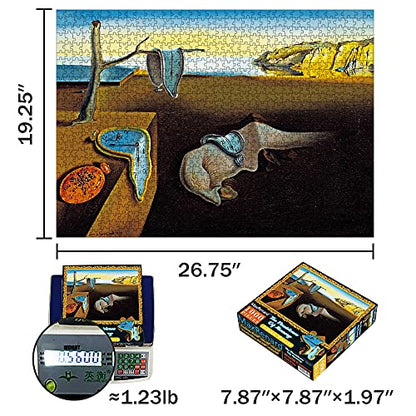 MaxRenard Game 1000 Pieces Jigsaw Puzzle Fine Art Collection Toy Salvador Dali The Persistence of Memory - color: A036