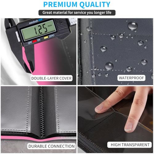 Card Binder, 360 Pockets Upgraded Trading Card Binders, Cards Collection Binder 9 Pocket, Side Loading Yugioh Binder Book Holder for MTG, TCG, Sport, Football, Baseball Collector Cards - Rose red - color: Rose red