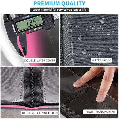 Card Binder, 360 Pockets Upgraded Trading Card Binders, Cards Collection Binder 9 Pocket, Side Loading Yugioh Binder Book Holder for MTG, TCG, Sport, Football, Baseball Collector Cards - Rose red - color: Rose red