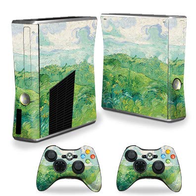 MightySkins Skin Compatible with Xbox 360 S Console - Green Wheat Fields | Protective, Durable, and Unique Vinyl Decal wrap Cover | Easy to Apply, Remove, and Change Styles | Made in The USA - color: Green Wheat Fields