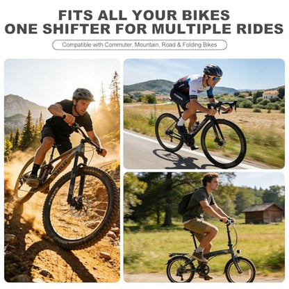 7 Speed Bike Shifter, SL-RV200-7 Speed Shifter Lever Bicycle Twist Grip Thumb Gear Shifter for MTB Folding Mountain Bike - size: RV200-7R
