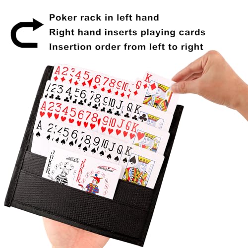 3 Pcs Playing Cards Holders, Playing Cards Holders Organizer for Seniors Adults Card Holder Board for Playing Cards Board for Canasta Hand and Foot Bridge