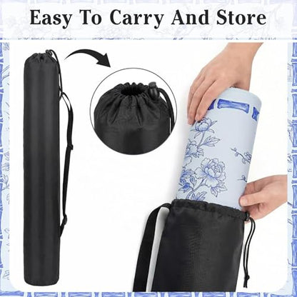 Britimes Mahjong Mat with Black Carrying Bag,31.5"x31.5", Floral Bird | Blue Non-Slip Noise Reduction Gaming Mat Rubber Multi Purpose Game Table Cover for Mahjong Card Dominoes Board Tile Games - color: Blue Bird Flowers