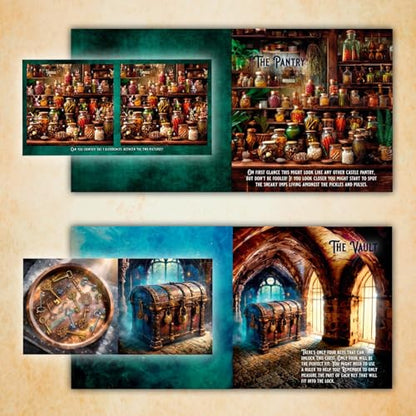 Talking Tables Enchanted Castle Escape Room Game for Kids, Rescue the Dragon, Puzzles, Clues, QR Codes., Music, Family Games, Adults, Brain Teaser Puzzles Ages 9+, 1-6 Players