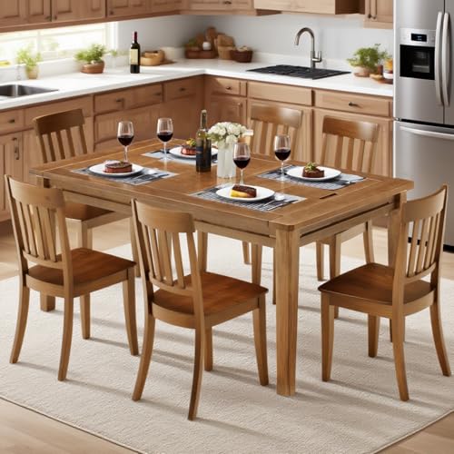 63"x39" Board Game Table with Removable Top Solid Wood Dining/Gaming Table | Gaming Table for 4-6 Players with Play Mat, 6 Detachable Cup Holders & 6 Hobby Trays (Rosewood) - color: Rosewood