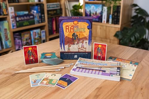 Ra and Write | Flip-and-Write Strategy Game by Reiner Knizia & 25th Century Games, Ages 12+, 2–5 Players, 30–45 Min - style: RA And Write