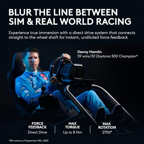 Logitech G RS50 Direct Drive Racing Wheel, Hub, & Base for Xbox/PC | 8 Nm Direct Drive, 11 inch Wheel, 13 Buttons, Adjustable Paddle Shifters, TRUEFORCE Force Feedback Integration - style: Xbox | PC