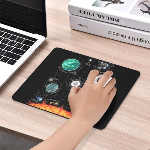 Gaming Mouse Pad, Outer Wilds System Mouse Pad 7.1x8.7 Inch Large Extended Computer Mouse Mat Keyboard Full Desk Mousepad for Gaming, Office, Home - color: style-21, size: 7.1 x8.7-Inch