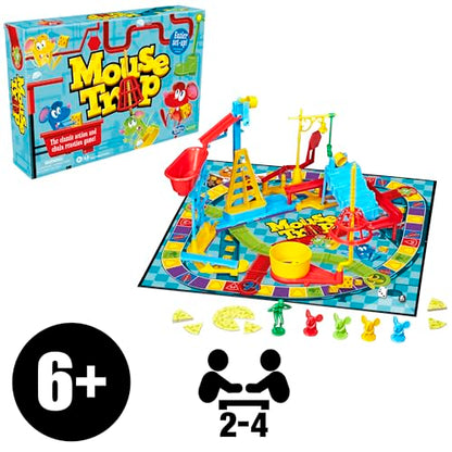 Hasbro Gaming Mouse Trap Board Game for Kids Ages 6 and Up, Classic Game for 2-4 Players, with Easier Set-Up Than Previous Versions