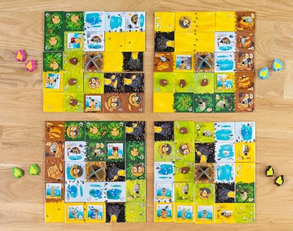 Tabletop Strategy Game, Part of Kingdomino Series, for Kids Teens Adults Family Game Nights, 2 to 4 Players, Ages 8+, Kingdomino Origins by Blue Orange Games - style: Kingdomino Origins