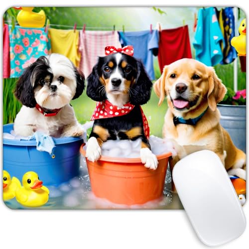 Square Mouse Pad Dog,Gaming Mouse Pads for Desk,Soft Computer Waterproof Non-Slip Mouse Mat - color: Dog