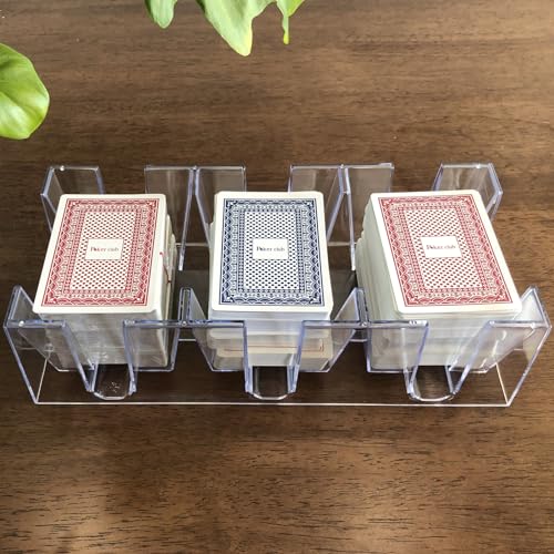 Yuanhe 9 Deck Clear Canasta Playing Card Tray - style: 9 Deck