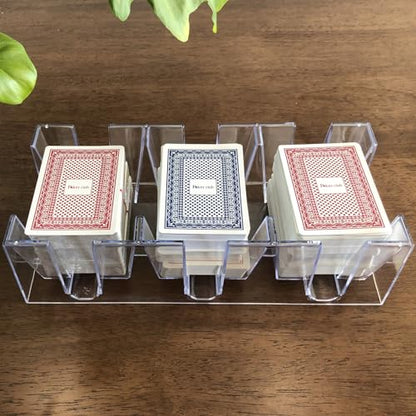 Yuanhe 9 Deck Clear Canasta Playing Card Tray - style: 9 Deck