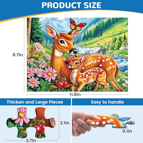 6 Packs 16 Large Piece Puzzle for Seniors, Dementia Alzheimer's Products Activities for Elderly Adults, Easy Puzzle Alzheimer’s Memory Cognitive Game Gift for Patient in Nursing Home - style: 6 Pack 16 Large Piece