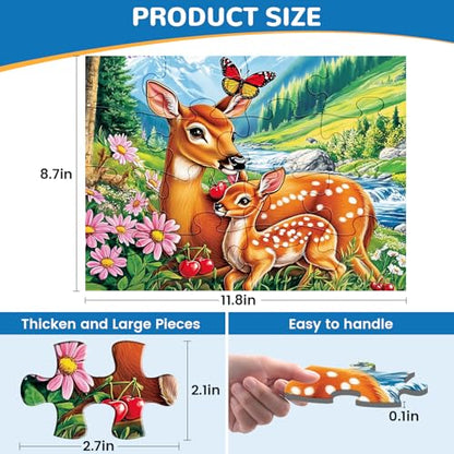 6 Packs 16 Large Piece Puzzle for Seniors, Dementia Alzheimer's Products Activities for Elderly Adults, Easy Puzzle Alzheimer’s Memory Cognitive Game Gift for Patient in Nursing Home - style: 6 Pack 16 Large Piece