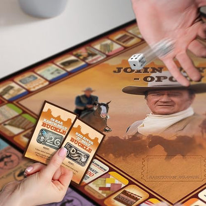 MasterPieces Opoly Board Games - John Wayne Opoly - Officially Licensed Board Games For Adults, Kids, & Family - color: Team Colors
