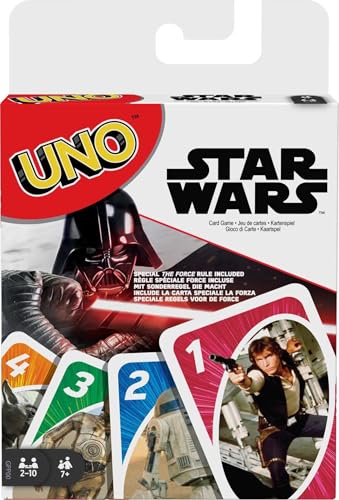 Mattel Games UNO Star Wars Matching Card Game Featuring 112 Cards with Unique Wild Card & Instructions for Players 7 Years Old & Up, Gift for Kid, Family & Adult Game Night - style: UNO Star Wars