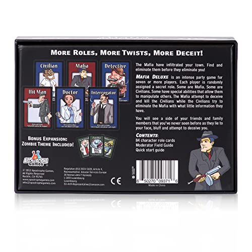 Mafia the Party Game, Bluffing and Deception Card Game for Adults and Teens | Uncover hidden identities, outsmart opponents, and survive the night in this thrilling social deduction party game