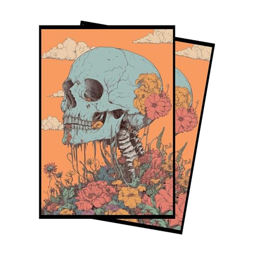 Psychedelic Skull 3 - MTG Card Sleeves, 104ct, Standard Size | Perfect for Double Sleeving, Smudge Resistant Matte Back, Standard 66x92mm - Compatible with Magic The Gathering & TCG Cards - color: Psychedelic Skull 3